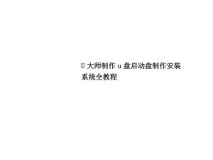 U盘启动大师专业版教程（轻松操作，无需安装，一键启动；）