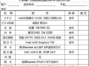 i3组装电脑配置清单